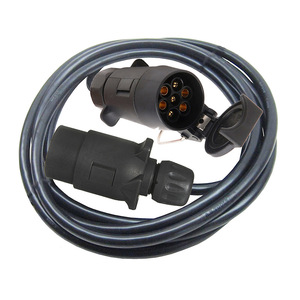 European 7 Pin Trailer Connector Cable 3m <b>Plug</b> Socket Extension <b>Adapter</b> EC1741 For RV Use - Product Image 1