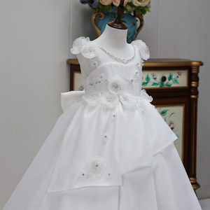 Abito <span class=keywords><strong>da</strong></span> Cerimonia di Lusso 2025 Alta Qualità con Applicazioni Vestito <span class=keywords><strong>da</strong></span> Principessa per Ragazze in Organza con Coda Lunga Maxi Abito <span class=keywords><strong>da</strong></span> Damigella per Feste - Product Image 4