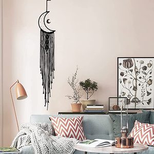 <span class=keywords><strong>Atrapasueños</strong></span> de algodón tejido de macramé para colgar en la pared, decoración del hogar, artesanía, regalo, luna, estrella, diseño, <span class=keywords><strong>atrapasueños</strong></span>, 2022 - Product Image 6