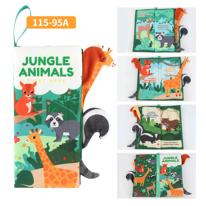 A forest animal tail cloth book four pages eight 44g