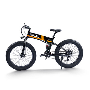 26 * 4-inch tire aluminum alloy <b>frame</b> 48V10.4AH lithium battery front and rear shock absorption folding electric <b>bicycle</b> - Product Image 2