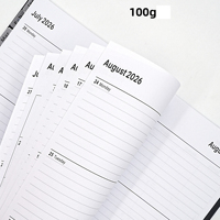Agenda 2026 A4 en anglais, carnet simple à spirale en PP, gestion du temps, pages de calendrier hebdomadaire et mensuel à onglets, cadeau