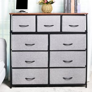 <span class=keywords><strong>Commode</strong></span> à <span class=keywords><strong>tiroirs</strong></span> en tissu autoportante 39.4 ''W ensemble de <span class=keywords><strong>commode</strong></span> double coffre 9 <span class=keywords><strong>tiroirs</strong></span> unité de rangement armoire <span class=keywords><strong>commode</strong></span> pour chambre à coucher - Product Image 2