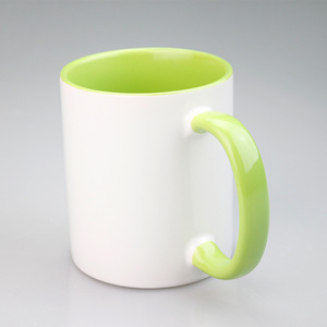 Taza de cerámica de polímero <span class=keywords><strong>para</strong></span> chicas, taza de café de cerámica blanca, sublimación, 330ml, 450ml, 11oz, 15oz, 500ml, logotipo personalizado, yel negro - Product Image 2