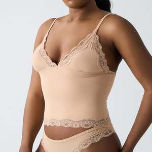 Alta Qualidade Lace Tank Tops Mulheres Soft Casual Vest Ladies Underwear Peito <span class=keywords><strong>Pads</strong></span> Spot Sale Confortável Soft Clothing - Product Image 6