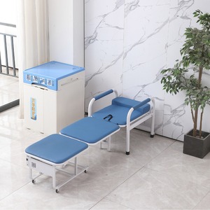Shared Hospital Companion <b>Bed</b> <b>Folding</b> Chair <b>Bed</b> Royal Blue S03 70x60x101 For Home Office Care Use - Product Image 3