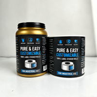 Etiqueta Redonda Cosmética Mate a Prueba de Agua y Aceite con Lámina Dorada Personalizada en Rollo