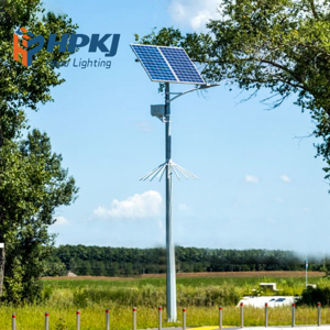 เสาไฟถนนพลังงานแสงอาทิตย์ประหยัดพลังงานแบบรวม 50W, 80W, 100W พร้อมแผงโซลาร์เซลล์และอุปกรณ์ให้แสงสว่างในตัว - Product Image 4