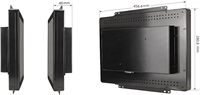 Monitor Sentuh Kapasitif Industri 18,5" Baru, Bingkai Terbuka, Tahan Air, Tahan Debu, Tahan Minyak, USB, VESA+Panel Mount, Kios Otomatisasi