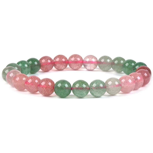 Pulsera de cristal elástica con cuentas redondas de piedra natural curativa hecha a mano JINGCAI de 8 mm, 7 pulgadas, unisex - Product Image 2