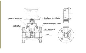 Débitmètre en acier inoxydable personnalisable OEM avec haute précision, correction de volume IP65, LWGQ, numérique pour gaz variable - Product Image 2