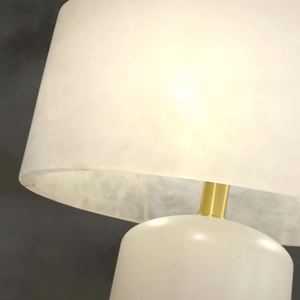 Bầu Không Khí Lãng Mạn Bằng Đá Cẩm Thạch Bàn Ánh Sáng Với Đồng Đầu Giường Điện Bàn Đèn Bìa Nắp Hình Dạng Thanh Lịch Bảng Đèn - Product Image 3