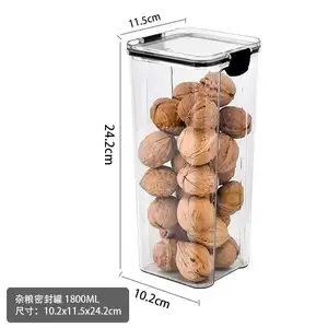 Factory Direct Supplier Multigrain Storage Tank Itchen Accessories Food Storage Container Kitchen Airtight Clear Transparent Ing