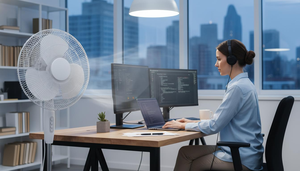 Ventilador de Pie Oscilante de Alta Calidad, Estilo Europeo, con Control Remoto, 3 Velocidades, Eléctrico, Hecho de Plástico, para el Hogar - Product Image 6