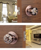 Serrure de salle de bain cylindrique à verrouillage à bille SENHO avec 3 clés et rosette de 65-75 mm