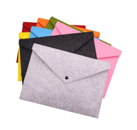 Pochette de classement en papier de style enveloppe A4 portable personnalisé sac de documents en feutre pour le bureau
