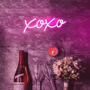 Enseigne néon LED XOXO alimentée par USB, personnalisable, étanche IPX3 pour bar, pub, club, fête à domicile, centre commercial, décoration murale - Product Image 2