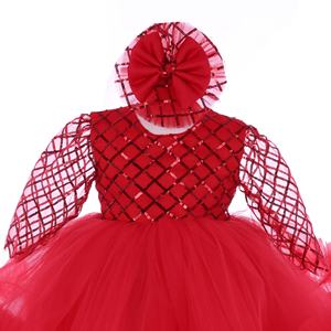 Vestido de Gasa con Encaje de Alta Calidad para Niñas, Diseño Floral Moderno, para Bodas/Fiestas de Cumpleaños de Recién Nacidos, Primavera - Product Image 3