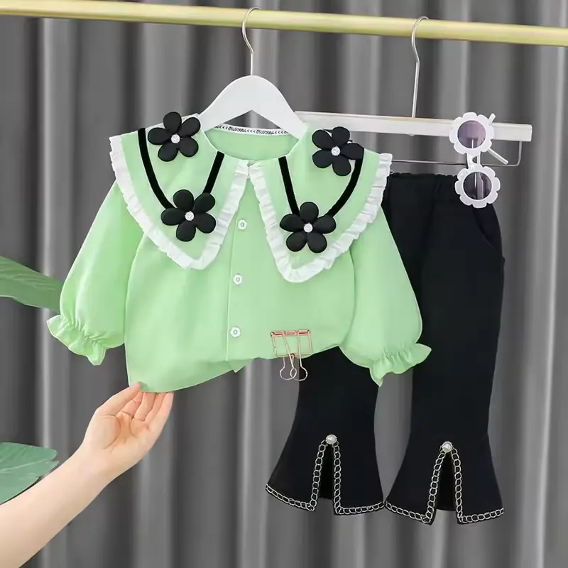 Toddler Baby Girl Dress 2022 Spring New Style Sweet Long Sleeve Princess A-line Dress Skirt Baby Kid Clothes Dress 0-3y