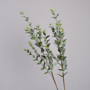 Planta Artificial de Hojas de Eucalipto Meng Jie, 30cm-100cm, Follaje Gris, Blanco y Verde, Arreglo Floral Decorativo - Product Image 4