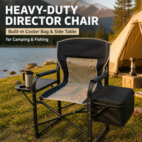 Chaise de camping pliable et rétractable avec logo personnalisable et table latérale pour le camping et les activités de plein air