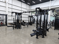 FEIFANHONGYU Machine de musculation multifonction 8 stations avec Lat Pulldown, Rame assise, Crossover par câble et Poulie réglable