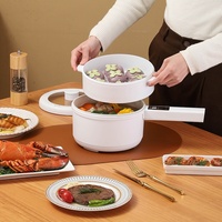 Casserole électrique multifonctionnelle, pot intelligent antiadhésif pour dortoir d'étudiant et maison, marmite électrique et poêle à frire