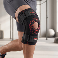 Genouillère articulée en néoprène avec stabilisateurs latéraux, compression réglable, soutien pour les blessures ACL MCL, récupération sportive, basketball, hommes et femmes