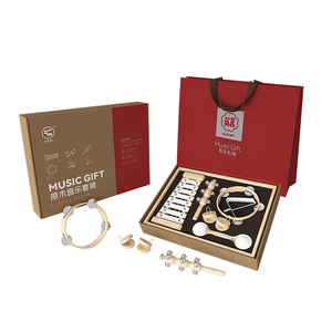 Juego de instrumentos de percusión Orff modernos de fábrica al por mayor, juego de instrumentos musicales de juguete de madera para bebés de 6 uds para niños pequeños - Product Image 3