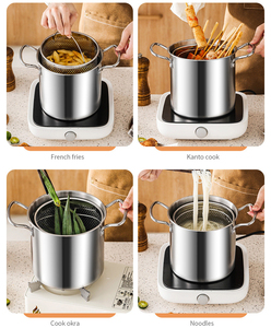 Passoire de panier de marmite en acier inoxydable de Style classique <span class=keywords><strong>pour</strong></span> l'utilisation de cuisine Pot d'<span class=keywords><strong>asperges</strong></span> <span class=keywords><strong>pour</strong></span> la cuisson de l'huile friture des aliments métal Durable - Product Image 6