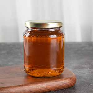 Tarro de Miel de Vidrio Vacío con Diseño de Panal de Abeja, 390 ml, 770 ml, 500 g, con Tapa de Rosca, <span class=keywords><strong>Precio</strong></span> de Fábrica al por Mayor - Product Image 3