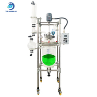 Reactor de vidrio encamisado industrial Bench Yangmai de 30L, tanque transparente resistente a la corrosión para purificación orgánica