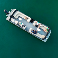Bateau à voile de luxe en aluminium avec transat, barbecue, construction soudée, 30 pieds, moteur hors-bord, pour croisière, pêche, tourisme et divertissement