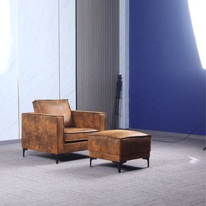 Einsitzer-Leders ofa im nordischen Stil Bequemer Ess-und Hotel-Liegestuhl Hergestellt von Factory - Product Image 3