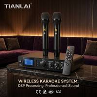 TL-K400 Profesyonel UHF Kablosuz Mikrofon Sistemi, DSP Mikserli Bluetooth Alıcılı, Karaoke Toptan Satış Fabrikası