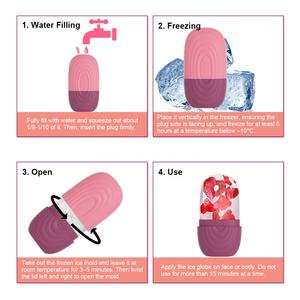 Cuidado DE LA PIEL Mini rodillo de hielo facial Enfriamiento Masaje facial Terapia de frío congelado Molde de hielo Rodillo de hielo de silicona para cara y ojos - Product Image 5
