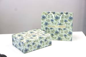 Bolsa de Papel de Regalo de Lujo, Bolsa de Papel Impresa a Color Personalizada con Asa de Listón para Boutique - Product Image 3