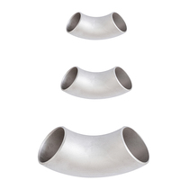 Raccord de tuyauterie industriel haut de gamme en acier inoxydable 304 ASTM A403 ASME B16.9 Sch40, coude à soudure bout à bout à rayon long de 90 degrés