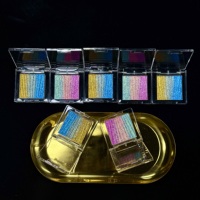 Palette de fards à paupières effet caméléon, sans logo, longue tenue, diamant, duochrome, arc-en-ciel, palette de fards à paupières à marque privée