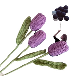 Ramo de Tulipanes de Ganchillo para el Día de San Valentín, Flores de Ganchillo Hechas a Mano, Regalo de Cumpleaños - Product Image 6