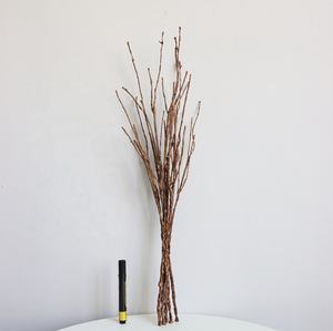 Mousse artificielle Flexible en bois, 12 pièces, tiges de branches, décoration florale de noël, vente en gros - Product Image 1