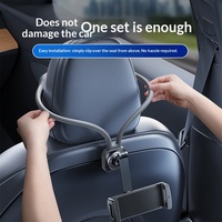 Soporte ajustable de altura para asiento deportivo de plástico, soporte trasero plano para reposacabezas, soporte fijo para teléfono móvil, iPad, ordenador, soporte colgante para coche.