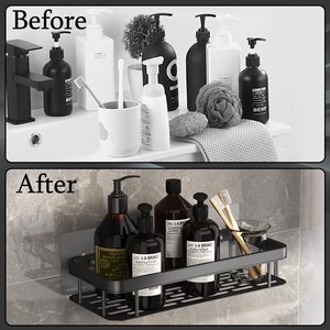 Quincaillerie de toilette, support à ventouse sans poinçon, support de toilette, fournitures murales, étagère de <span class=keywords><strong>rangement</strong></span> de salle de bain - Product Image 2