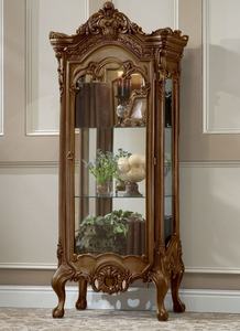 Table basse en bois massif artisanal de style antique doré, table à café de luxe pour la décoration du salon - Product Image 2