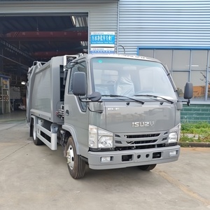 Camion à ordures compacteur ISUZU 4x2 de 7 m³ à chargement arrière pour la collecte des déchets à vendre - Product Image 1