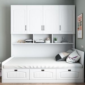 Set Letto Singolo Tatami Moderno con Contenitore per Bambini 2026, Armadio Salvaspazio <span class=keywords><strong>in</strong></span> <span class=keywords><strong>Legno</strong></span>, Camera da Letto per Bambini - Product Image 1