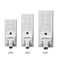 Farola Solar Integrada de 20W 30W 40W con Carga MPPT, Clasificación IP65, Construcción de Aluminio Fundido a Presión para Uso en Carreteras