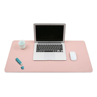Ensemble de bureau et de rangement numérique en cuir rose personnalisé, tapis de bureau enroulable, organiseur de câbles