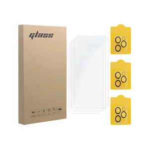 OEM 3 Pack/2 pack película de pantalla personalizada 9h 2.5D ultrafino HD claro protector de pantalla de vidrio templado protector de teléfono celular