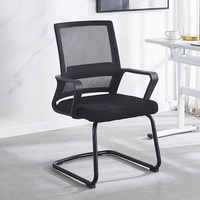 GEDO Vente en gros Chaise de bureau de luxe avec accoudoirs en acier en forme d'arc, chaise de travail respirante en maille, chaise de direction ergonomique pour longues sessions assises